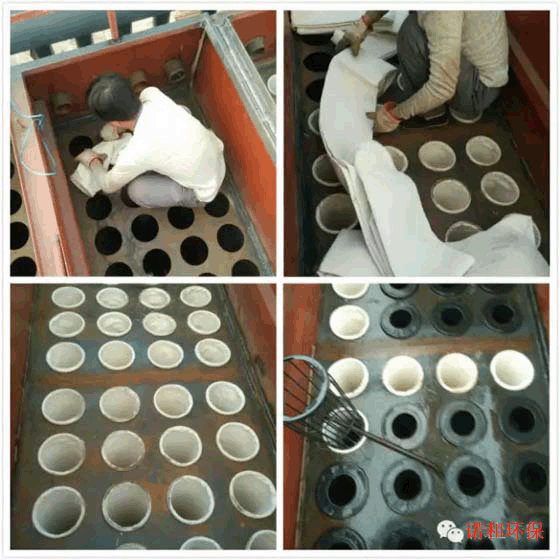 花板、布袋、骨架安裝示意圖